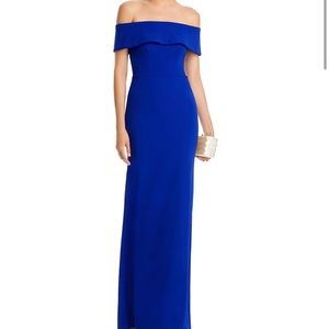 Off-the-Shoulder Scuba Crepe Gown - Bloomingdales